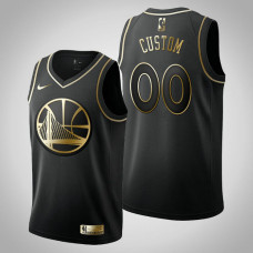 Golden State Warriors #00 Custom Black Golden Edition Jersey