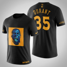 Golden State Warriors Kevin Durant #35 Black Legend Caricatrue T-shirt