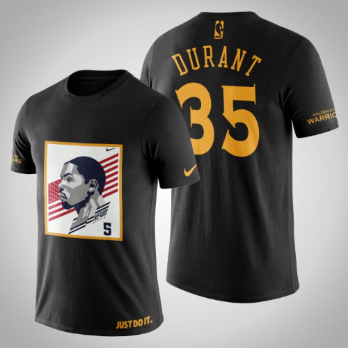 Golden State Warriors Kevin Durant #35 Black Legend USA Flag T-shirt Golden State Warriors Kevin Durant #35 Black Legend USA Flag T-shirt