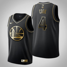 Golden State Warriors #4 Quinn Cook Black Golden Edition 2022 Champions Jersey