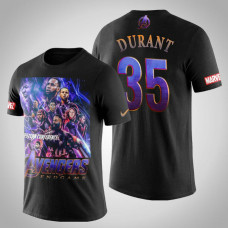 Golden State Warriors Kevin Durant #35 Comic Avengers Endgame T-shirt  -  Black