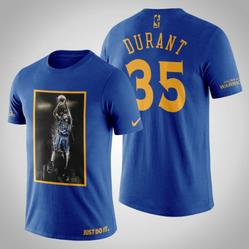 Golden State Warriors Kevin Durant #35 Navy Legend Jumper T-shirt Golden State Warriors Kevin Durant #35 Navy Legend Jumper T-shirt