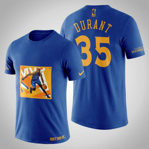 Golden State Warriors Kevin Durant #35 Navy Legend MVP T-shirt Golden State Warriors Kevin Durant #35 Navy Legend MVP T-shirt