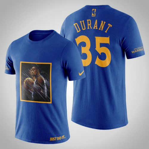 Golden State Warriors Kevin Durant #35 Navy Legend Rain T-shirt Golden State Warriors Kevin Durant #35 Navy Legend Rain T-shirt