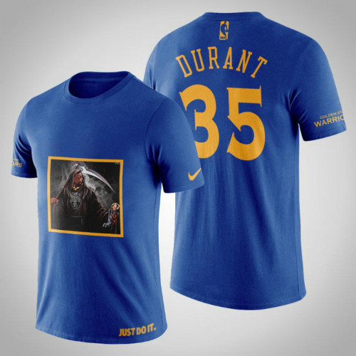 Golden State Warriors Kevin Durant #35 Navy Legend Trophy T-shirt Golden State Warriors Kevin Durant #35 Navy Legend Trophy T-shirt