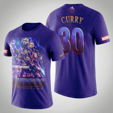 Stephen Curry #30 Comic Avengers Endgame Golden State Warriors T-shirt  -  Royal