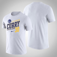 Golden State Warriors Stephen Curry #30 Player Performance White Name & Number T-Shirt