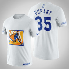 Golden State Warriors Kevin Durant #35 White Legend MVP T-shirt Golden State Warriors Kevin Durant #35 White Legend MVP T-shirt
