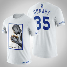 Golden State Warriors Kevin Durant #35 White Legend Side T-shirt