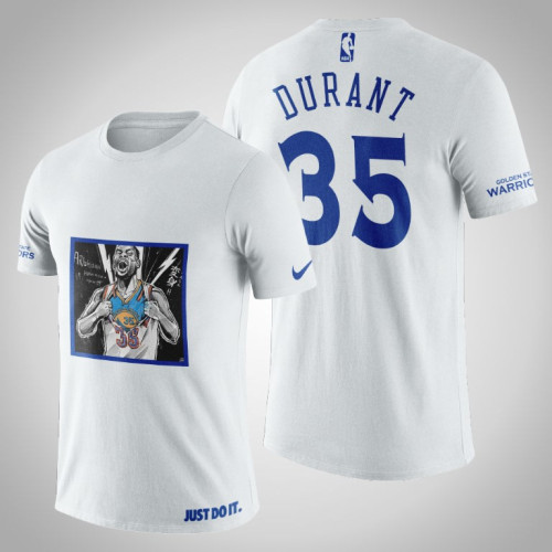 Golden State Warriors Kevin Durant #35 White Legend Transformation T-shirt Golden State Warriors Kevin Durant #35 White Legend Transformation T-shirt