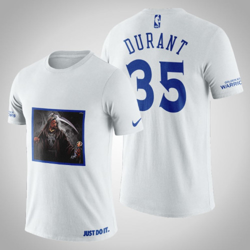 Golden State Warriors Kevin Durant #35 White Legend Trophy T-shirt Golden State Warriors Kevin Durant #35 White Legend Trophy T-shirt