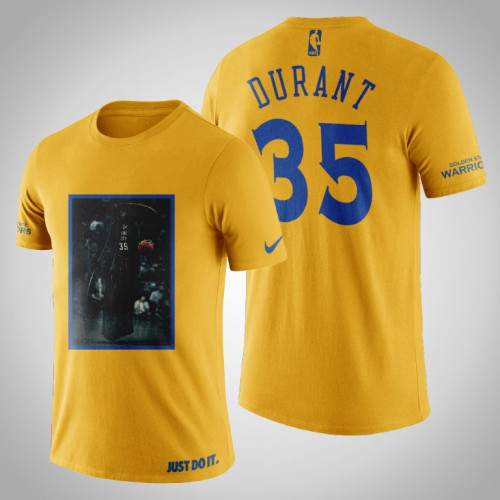 Golden State Warriors Kevin Durant #35 Yellow Legend Death T-shirt Golden State Warriors Kevin Durant #35 Yellow Legend Death T-shirt