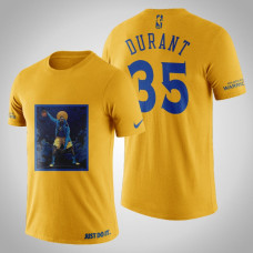 Golden State Warriors Kevin Durant #35 Yellow Legend Midnight T-shirt Golden State Warriors Kevin Durant #35 Yellow Legend Midnight T-shirt