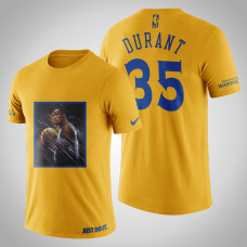 Golden State Warriors Kevin Durant #35 Yellow Legend Rain T-shirt Golden State Warriors Kevin Durant #35 Yellow Legend Rain T-shirt