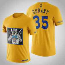 Golden State Warriors Kevin Durant #35 Yellow Legend Transformation T-shirt Golden State Warriors Kevin Durant #35 Yellow Legend Transformation T-shirt
