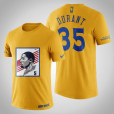 Golden State Warriors Kevin Durant #35 Yellow Legend USA Flag T-shirt Golden State Warriors Kevin Durant #35 Yellow Legend USA Flag T-shirt