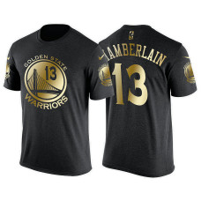 Golden State Warriors #13 Wilt Chamberlain Gilding T-Shirt