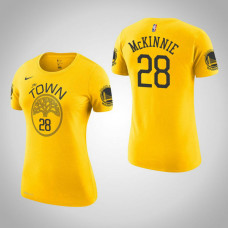 Women's Golden State Warriors #28 Alfonzo McKinnie Earned T-Shirt