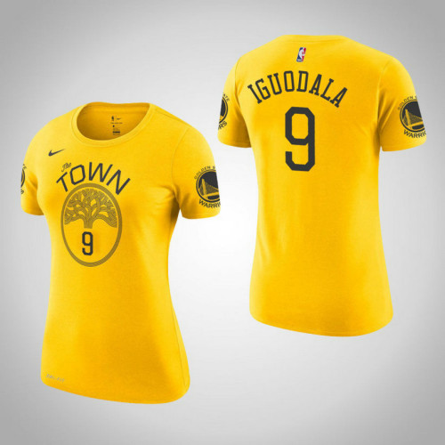 Women's Golden State Warriors #9 Andre Iguodala Earned T-Shirt
