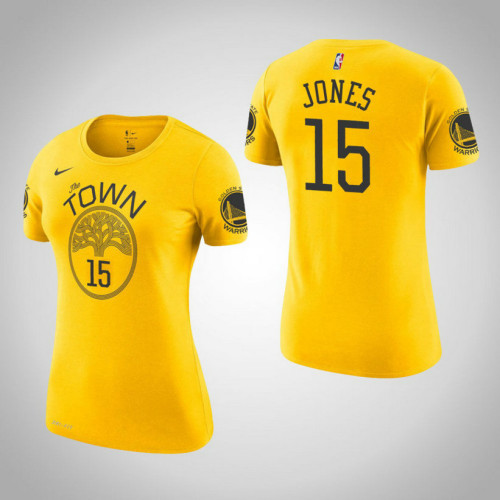 Women's Damian Jones Golden State Warriors Earned Gold T-Shirt Women's Damian Jones Golden State Warriors Earned Gold T-Shirt
