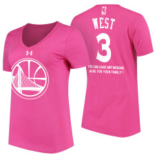 Women's David West Golden State Warriors #3 Mother's Day T-Shirt