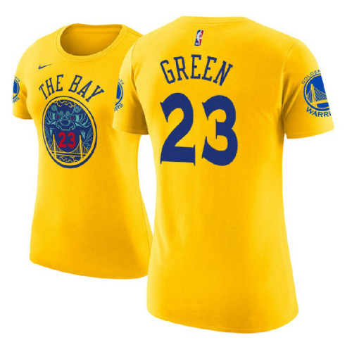 Women's Draymond Green Golden State Warriors #23 City Edition Gold T-Shirt Women's Draymond Green Golden State Warriors #23 City Edition Gold T-Shirt