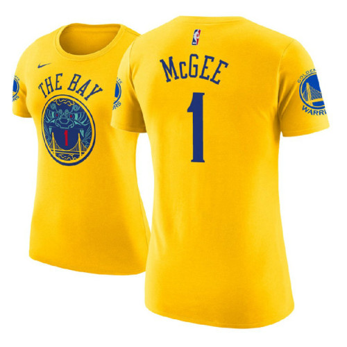 Women's Golden State Warriors #1 JaVale McGee City T-Shirt Women's Golden State Warriors #1 JaVale McGee City T-Shirt