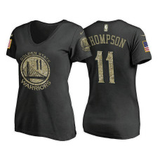 Women's Golden State Warriors #11 Klay Thompson Camo Name & Number T-Shirt