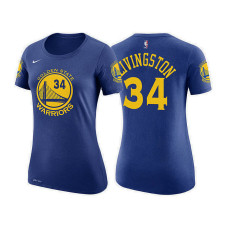 Women's Golden State Warriors #34 Shaun Livingston Blue Icon T-Shirt