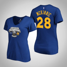 Women's Golden State Warriors Alfonzo McKinnie #28 2019 Western Conference Champions Royal T-Shirt Women's Golden State Warriors Alfonzo McKinnie #28 2019 Western Conference Champions Royal T-Shirt