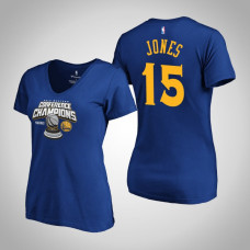 Women's Golden State Warriors Damian Jones #15 2019 Western Conference Champions Royal T-Shirt