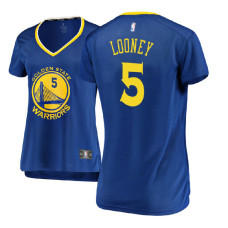 Women's Golden State Warriors #5 Kevon Looney Royal Icon Jersey