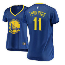 Women's Golden State Warriors #11 Klay Thompson Royal Icon 2022 Champions Jersey