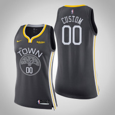 Women's Golden State Warriors #00 Custom Gray Statement 2022 Champions Jersey