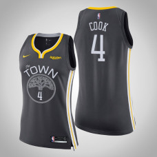 Women's Golden State Warriors #4 Quinn Cook Gray Statement 2022 Champions Jersey