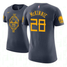 Women's Golden State Warriors #28 Alfonzo McKinnie Gray City T-Shirt