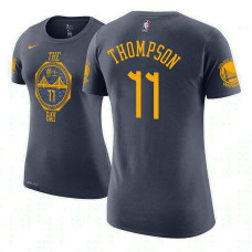 Women's Golden State Warriors #11 Klay Thompson Gray City T-Shirt