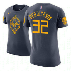 Women's Golden State Warriors #32 Marcus Derrickson Gray City T-Shirt Women's Golden State Warriors #32 Marcus Derrickson Gray City T-Shirt