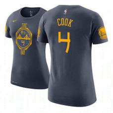 Women's Golden State Warriors #4 Quinn Cook City T-Shirt Women's Golden State Warriors #4 Quinn Cook City T-Shirt