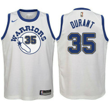 Youth Golden State Warriors #35 Kevin Durant White Hardwood Classics Jersey