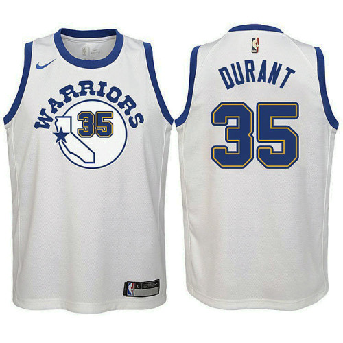 Youth Golden State Warriors #35 Kevin Durant White Hardwood Classics Jersey Youth Golden State Warriors #35 Kevin Durant White Hardwood Classics Jersey