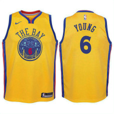 Youth Golden State Warriors #6 Nick Young Gold City 2022 Champions Jersey