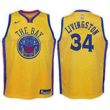Youth Golden State Warriors #34 Shaun Livingston City 2022 Champions Jersey