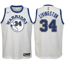 Youth Golden State Warriors #34 Shaun Livingston White Hardwood Classics 2022 Champions Jersey