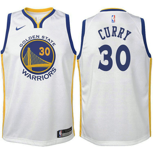 Youth Golden State Warriors #30 Stephen Curry White Association Jersey Youth Golden State Warriors #30 Stephen Curry White Association Jersey