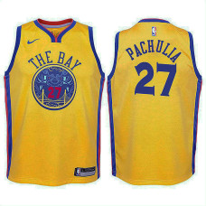 Youth Golden State Warriors #27 Zaza Pachulia Gold City Jersey Youth Golden State Warriors #27 Zaza Pachulia Gold City Jersey