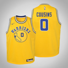 Youth Golden State Warriors #0 DeMarcus Cousins Hardwood Classics 2022 Champions Jersey