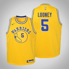 Youth Kevon Looney Golden State Warriors Hardwood Classics Gold 2022 Champions Jersey