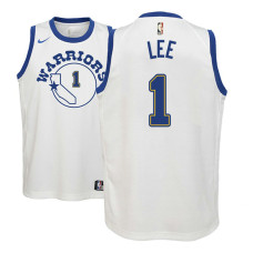 Youth Golden State Warriors #1 Damion Lee White Hardwood Classics Jersey
