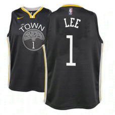 Youth Golden State Warriors #1 Damion Lee Black Statement Jersey